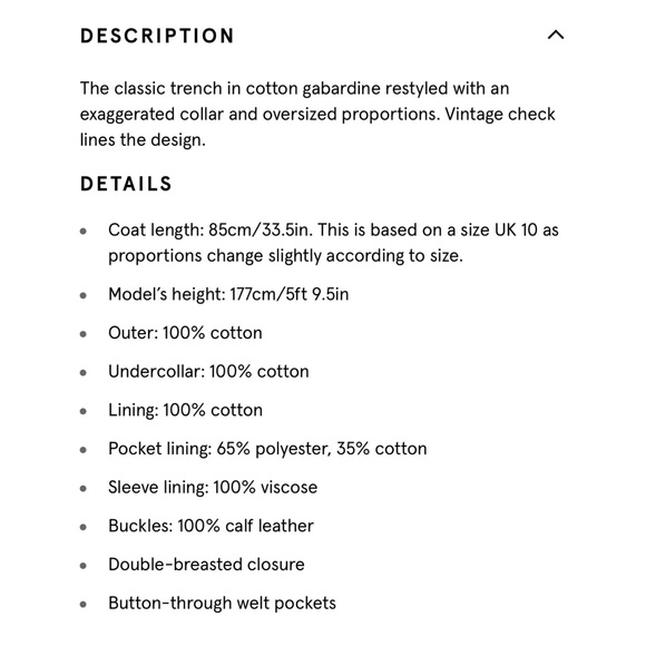 Burberry - Exaggerated Collar Trench Coat in Honey - Picture 15 of 15